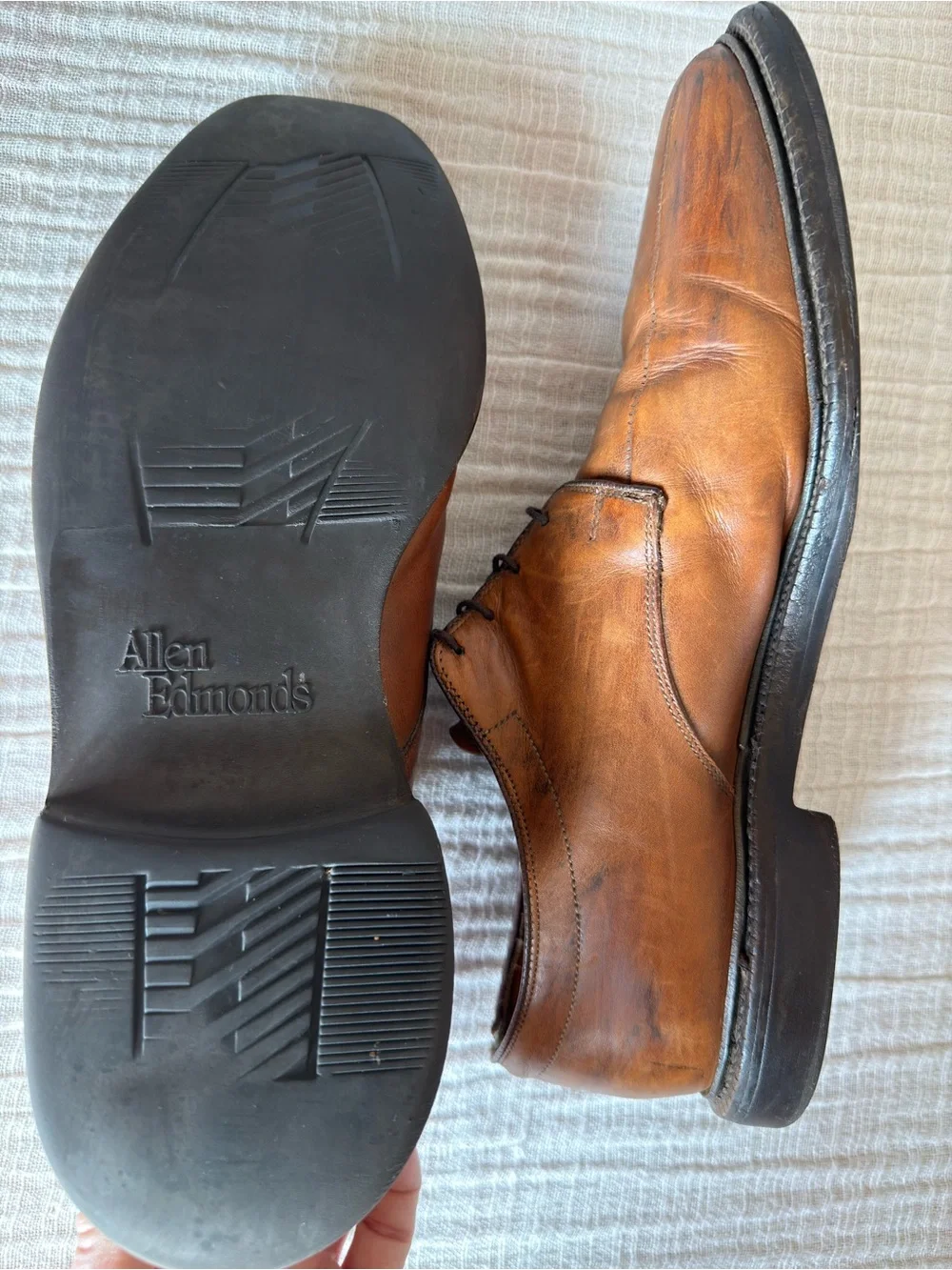 👞💼 Allen Edmonds Brown Leather Derby Shoes | Men's Size 10.5 D 🌟